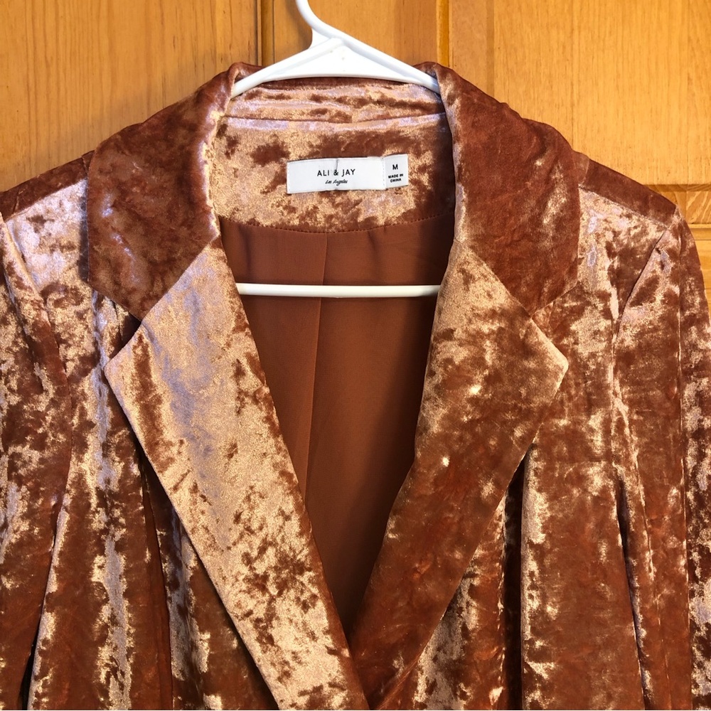 Ali & Jay hello Romeo Velvet Coat Dress Sz M - Picture 5 of 9
